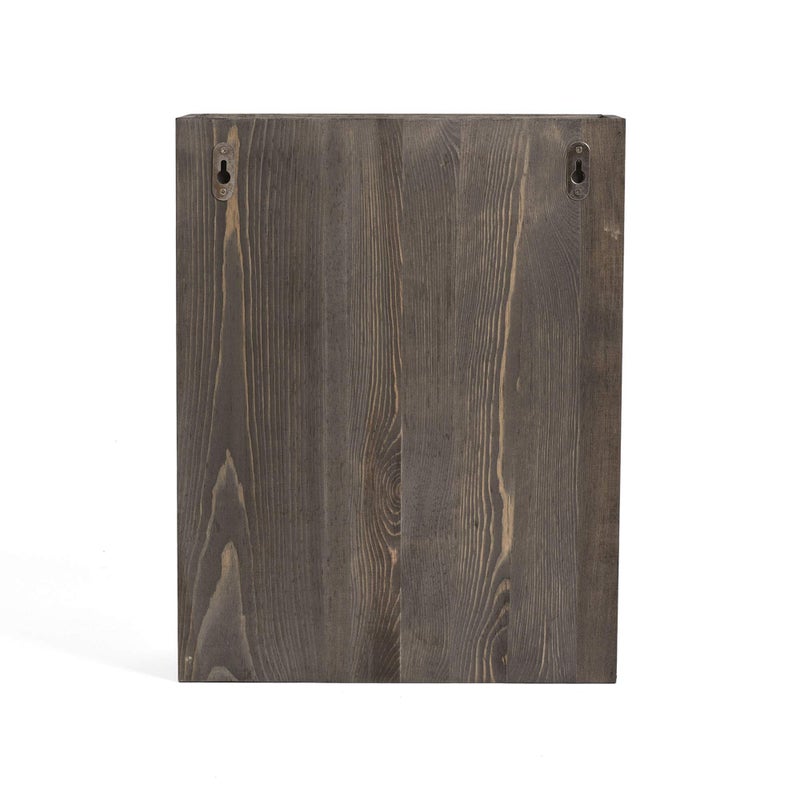 VERGOODR Vintage Rustic Wooden 5 Slot Office Desk or Distressed Torched Wood Wall Mounted Hanging Document Filing Organizerï¼ŒMagazine Rackï¼ŒMail Holder Organizer Display Stand - Image 3